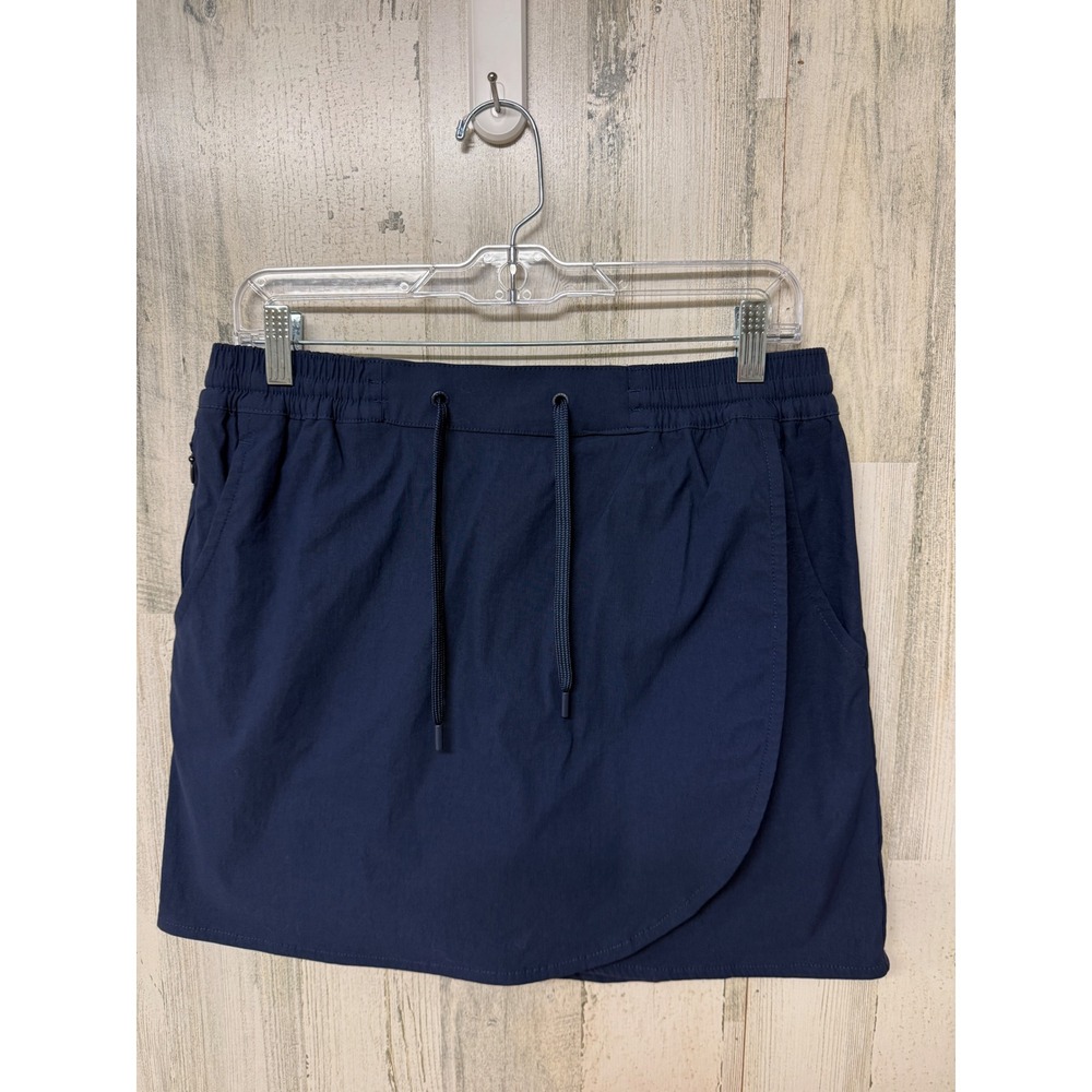 Eddie Bauer Womens S Navy Blue Tulip Hem Skort UPF 50+ Active Tennis Hiking